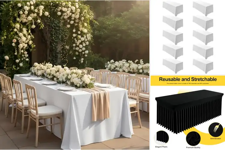Detailed view of 10 Best Tablecloths For Weddings And Banquets to Impress