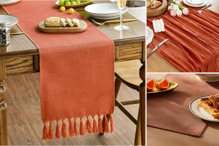 Detailed view of 5 Best Terracotta Color Table Runner