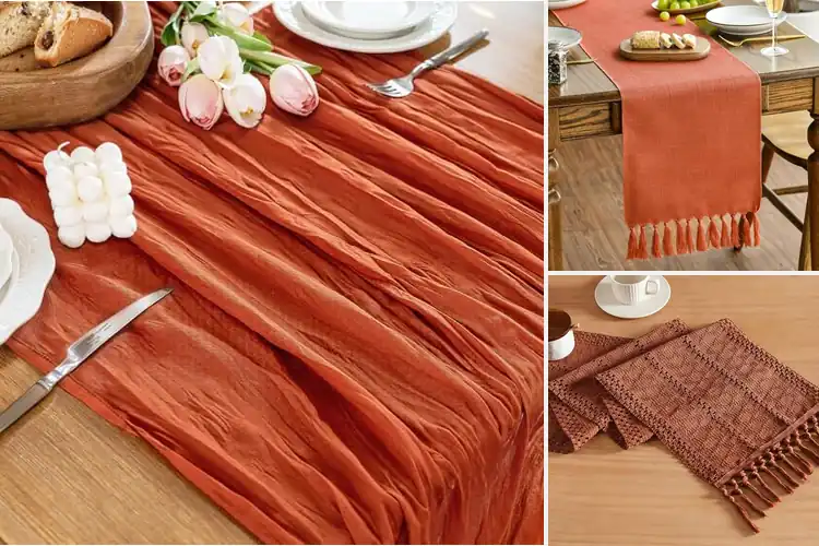 Detailed view of Best Terracotta Table Runner Decor