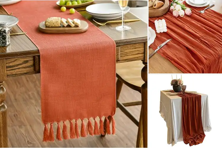 Detailed view of 4 Best Terracotta Table Runners
