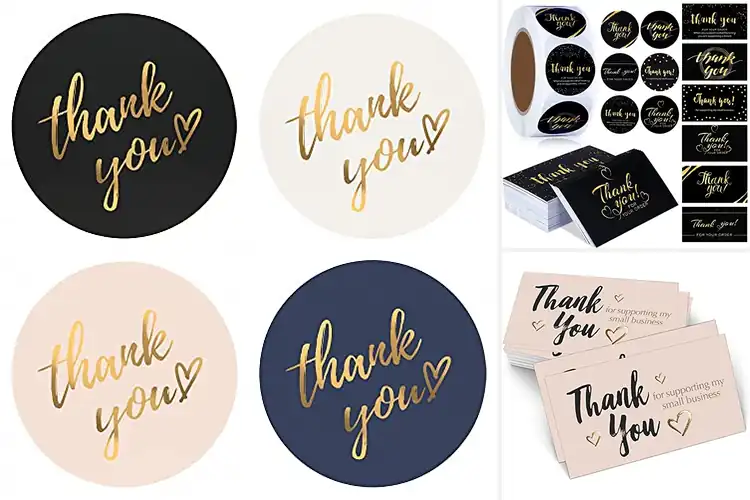Detailed view of Best Thank You Card Labels