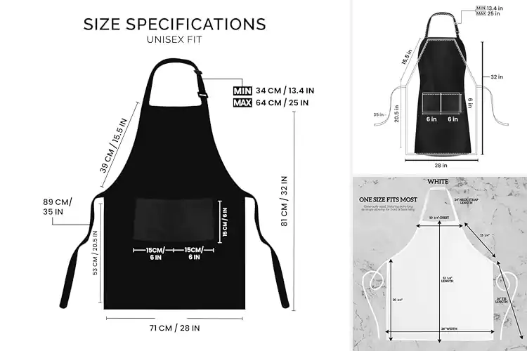Detailed view of Best Thick Polyester Aprons