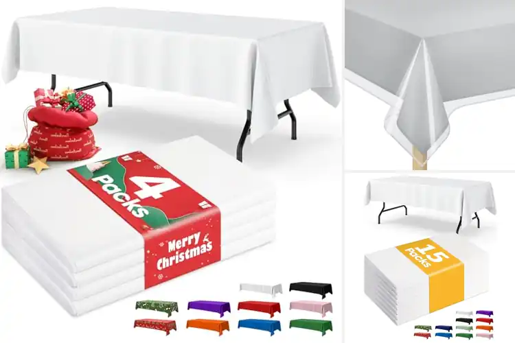 Detailed view of 10 Best Thickened Plastic Tablecloths For Rectangle Tables