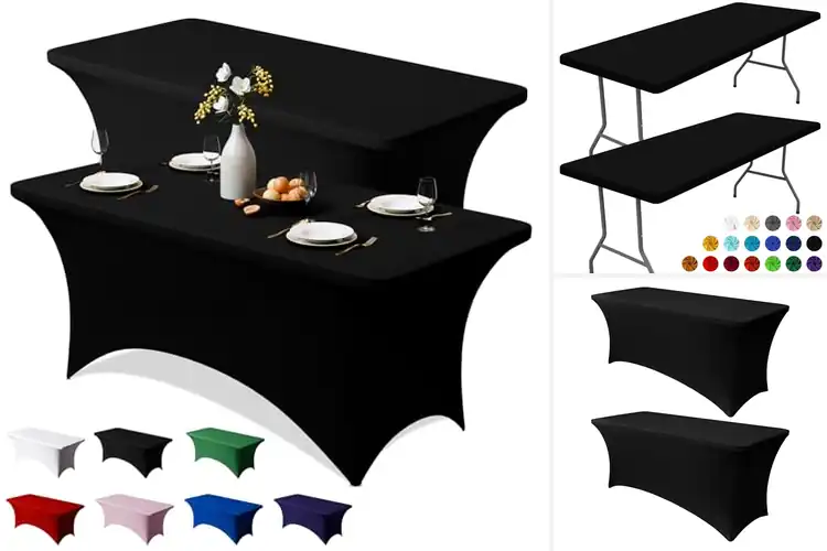 Detailed view of 10 Best Two-Way Stretch Tablecloths For 6-Foot Tables