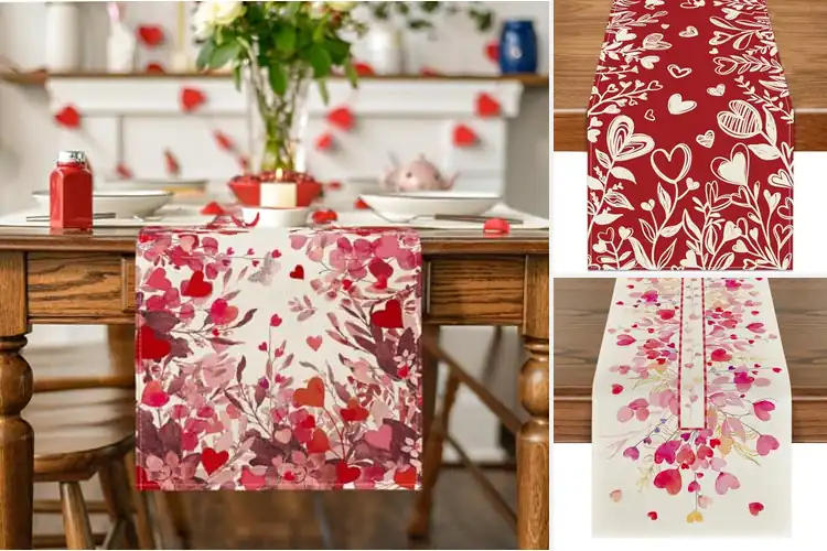 Detailed view of Best Valentine Table Runner: Elevate Your Dining Style