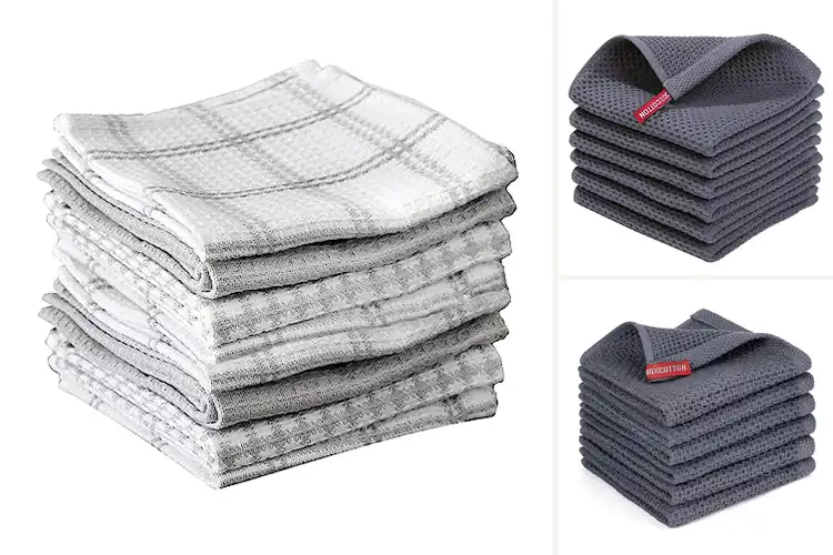 Detailed view of 10 Best Waffle Weave Dish Cloths for Easy Cleaning