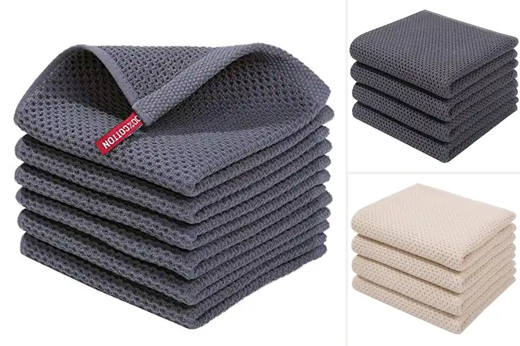 Detailed view of Best Waffle Weave Kitchen Towels