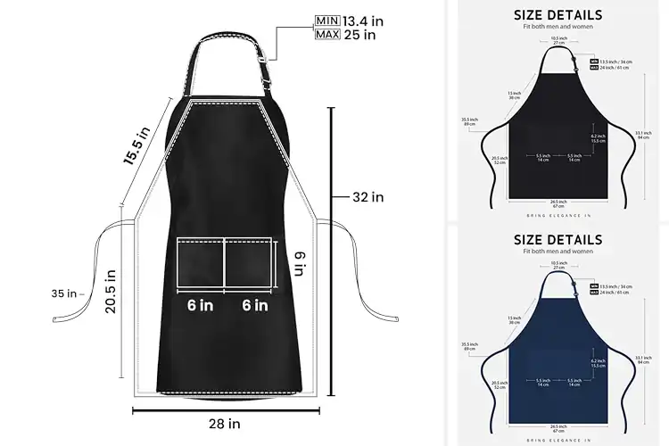 Detailed view of Best Waterdrop Resistant Aprons