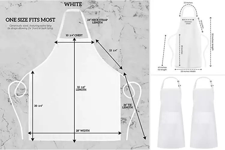 Detailed view of Best White Aprons: Top Picks for Comfort & Durability