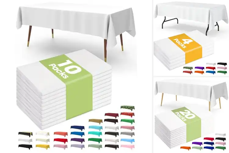 Detailed view of 10 Best White Disposable Table Cloths: Protect & Clean