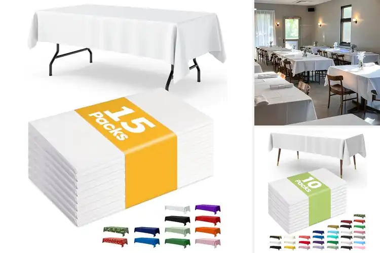 Detailed view of 10 Best White Disposable Tablecloths for Gatherings: Free Tips