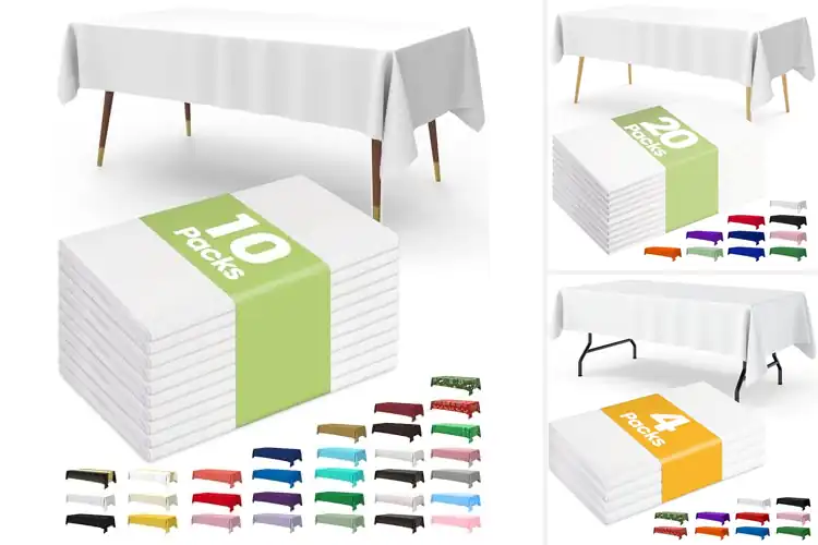 Detailed view of 10 Best White Disposable Tablecloths: Quick Clean-Up