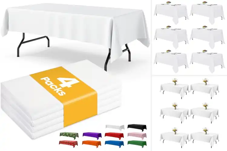 Detailed view of Best White Table Cloth Covers