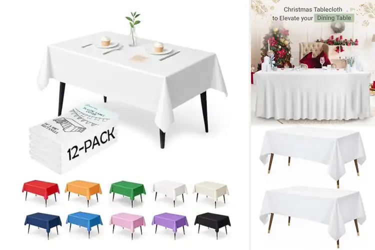 Detailed view of Best White Table Covers For Events