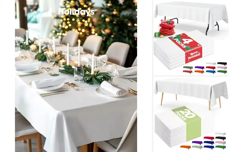 Detailed view of 10 Best White Tablecloths Disposable: Sturdy Leakproof Picks