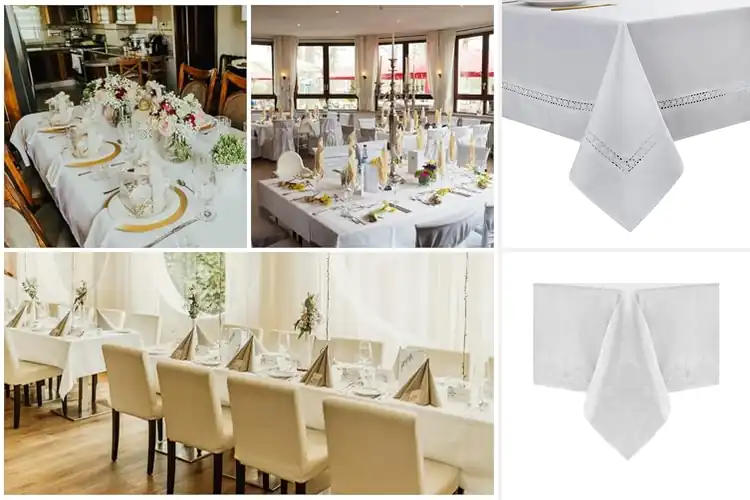 Detailed view of Best White Tablecloths For Elegant Setting