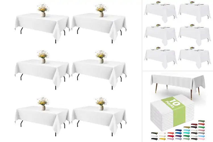 Detailed view of 10 Best White Tablecloths for Spotless Dining