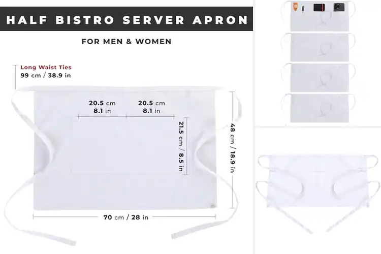 Detailed view of Best White Waist Aprons: Top 10 Picks for Style & Function