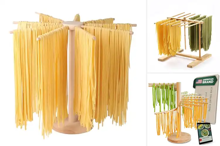 Detailed view of 10 Best Wooden Pasta Racks to Dry Perfect Noodles