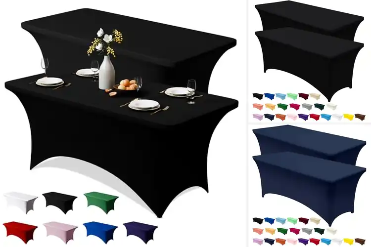 Detailed view of Best Wrinkle Resistant Stretch Table Covers