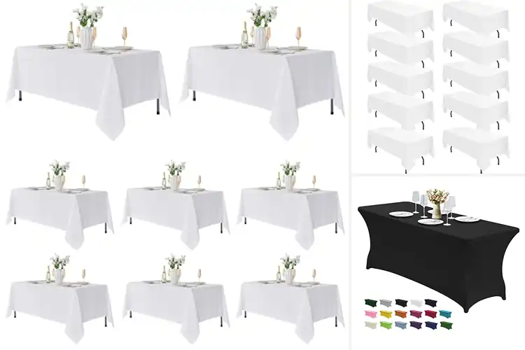 Detailed view of 10 Best Wrinkle Resistant Wedding Tablecloths: Neat & Effortless