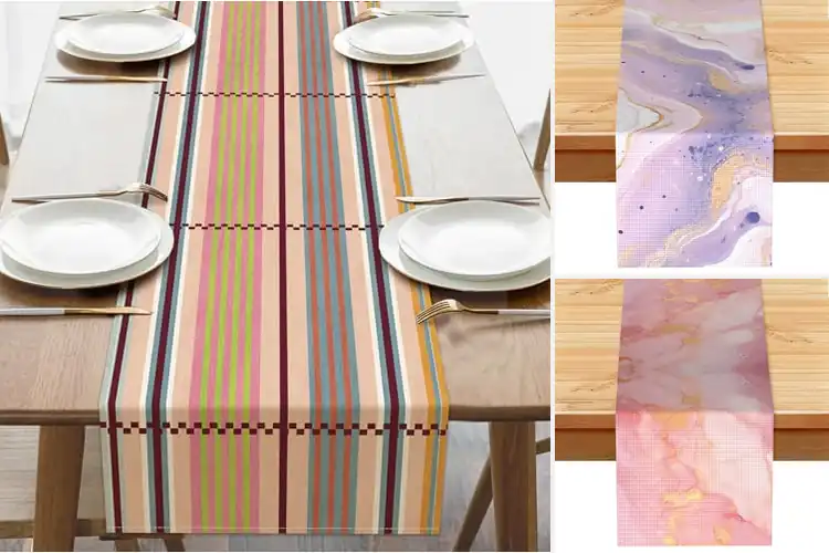 Detailed view of Best Wrinkle Texture Table Runner Care Instructions