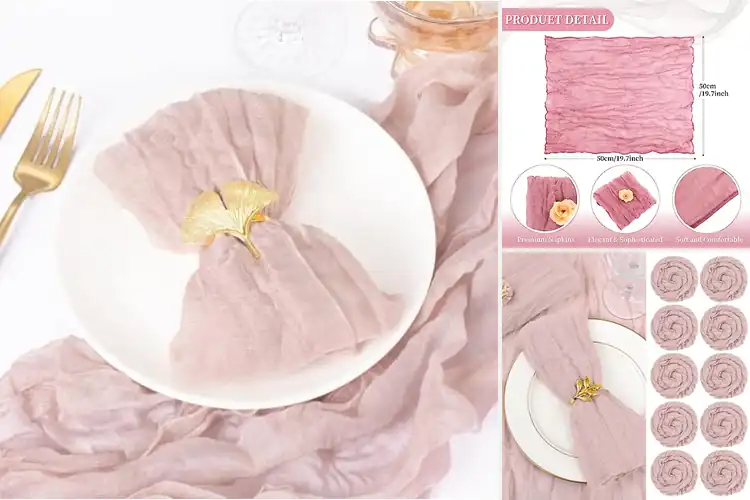 Detailed view of Best Wrinkled Texture Cheesecloth Look